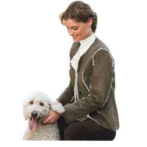 J.Jill Faux Suede Faux Fur Penny Lane Coat Large Like New